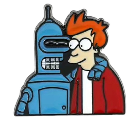 Futurama Bender and Fry Enamel Pin new and sealed - Picture 1 of 1
